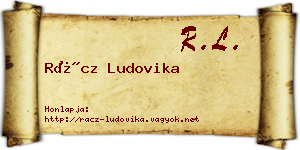 Rácz Ludovika névjegykártya